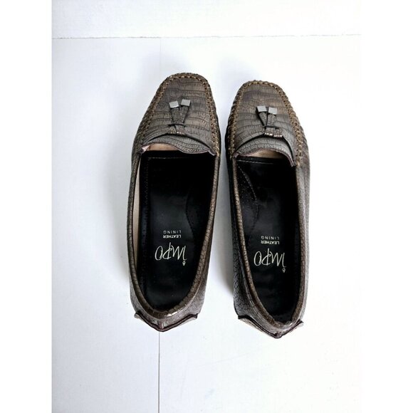 Impo Coppery Brown Crocodile Loafers Leather Lining Slip On Loafers Size… - Picture 4 of 8